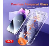 3 piezas de vidrio templado Premium para iPhone 15 14 13 12 Pro Max Plus para 15Pro Protector de pantalla 1PCS