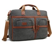 Bolso de mano para hombre Cool Bell, bolso de lona, bolso de hombro multifuncional y bolso de mensajero, bolso para computadora portátil de 17/17,3 pulgadas, bolso de viaje informal de gran capacidad CB5003 Canvas 17.3 inch negro