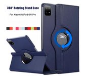 Para Xiaomi Mipad 6 11 en 2023 funda para tableta para Xiaomi Mipad 6 Folio Flip Cover 360 soporte giratorio Mipad 6 Pro 11 fundas de cuero PU Mipad 6 2023 azul oscuro