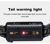 Linterna frontal LED recargable, linterna con cabezal de ángulo ajustable, luz para bicicleta, faro para pesca al aire libre varios colores