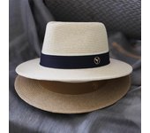 Diseñador nuevo sombrero de paja de forma suave Natural Panamá verano mujeres/hombres ala ancha gorra de sol de playa protección UV Fedora regalo de cumpleaños Large size 58-60cm