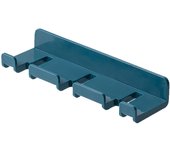 Colgador de enchufe de carga, sin perforaciones, autoadhesivo, para pared, para cepillos de dientes, para baño azul