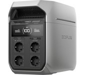 Estación de energía portátil EF ECOFLOW DELTA 3 Plus, batería LiFePO4 de 1024 Wh, carga completa en 56 minutos, 1800 W (3 600W pico) Generador solar