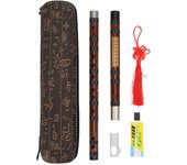 Flauta de bambú con cuerpo de letras DKey, material seco, kit Dizi, instrumento de viento tradicional