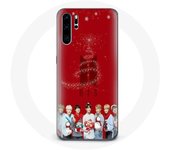Coque pour Huawei P30 Pro BTS Bangtan Garçons Fond Rouge Cadeau de Noël 2023