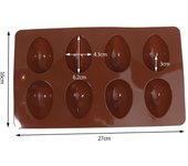 Molde de silicona para hornear huevos de Pascua con forma de 8 huevos de bricolaje Molde para pudín de chocolate y repostería