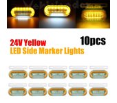 10x24V 12 LED luces de posición lateral de camión Camper luz externa indicador de señal lámpara luz trasera de advertencia 3 modos camión de remolque 24V