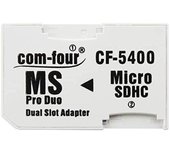 Com-four® Adaptador dual Micro SDHC a MS Pro Duo Tarjeta de memoria microSD a Memory Stick para teléfono con cámara Sony PSP