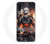 Coque Maniacase pour Samsung Galaxy A50 Max Verstappen F1 art wallpaper