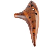 Ocarina 12 agujeros Alto C Flauta Instrumento de viento Sonido natural Fácil de aprender Educación infantil