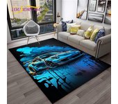 Alfombra de coche de carreras deportivo para el hogar, sala de estar, dormitorio, sala de juegos, sofá, felpudo decorativo, alfombra de área de juegos para niños, alfombra antideslizante 40x60cm