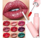 Brillo de diamante resistente al agua, brillo de labios reluciente, 18 colores, brillo mate, lápiz labial líquido, Color perla de diamante, brillo de labios, maquillaje Sexy