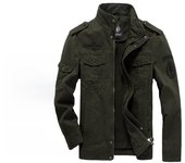 Chaqueta de trabajo informal de algodón para hombre, colección primavera y otoño 2022, talla grande, estilo europeo y americano. XXXL L002 verde del ejército