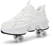 Patines de ruedas para estudiantes, nuevos, para hombre y mujer, se encogen con un solo clic, polea voladora de cuatro ruedas para adultos. 35