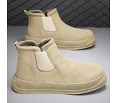 Botas Chelsea para hombre, zapatos casuales de otoño e invierno para hombre, que mantienen el calor al aire libre, botas antideslizantes resistentes al desgaste de alta calidad para hombre 39 negro