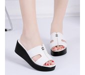 Nuevas sandalias de mujer, zapatos de plataforma de verano para mujer, Sandalias de tacón alto, zapatos de verano, Sandalia Retro sin dedos de costura 33 beige