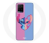Funda para Vivo Y21s 2021 / Y21 2021 Stitch y ángel azul rosa