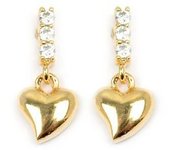 Les Trésors De Lily [L4300] - Pendientes chapados en oro 'Love' de oro blanco - 13x6 mm oro