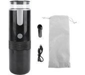 Cafetera eléctrica portátil compatible con cápsulas K-CUP para autocaravanas, senderismo y oficina. L negro
