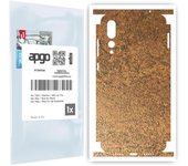 apgo Protective Skin Sticker for the back+sides compatible with Huawei P20 Pro, Full Wrap Film, Foil, Vinyl - Pattern Rusty Copper