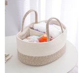 Cesta de almacenamiento de pañales para bebé, bolsa de mamá portátil al aire libre, viaje multifuncional