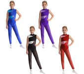 Maillot de gimnasia artística para niñas, patinaje artístico, ballet y danza, traje de cuerpo entero para niñas. 5-6 Years