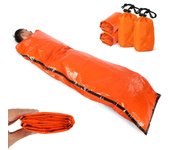 Manta de emergencia de 2 uds con saco de compresión, saco de dormir de emergencia ligero portátil para verde