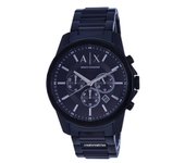 Armani Exchange Reloj cronógrafo de acero inoxidable con esfera negra y cuarzo AX1722 para hombre negro