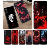 Carcasa de teléfono con caricatura de Berserk Guts Anime para Xiaomi Mi A2 8 9 SE 9T 10 10T 10S CC9 E Note 10 Lite Pro 5G, funda negra suave Xiaomi Mi A2 Lite
