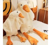 Peluche de ganso blanco grande, muñeco de peluche, almohada para dormir, almohada para abrazar, juguete de peluche, muñeco para abrazar, regalo de cumpleaños, almohada para sofá, decoración del hogar