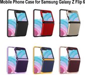 Funda rígida con bisagra para Samsung Galaxy Z Flip 6, anticaídas rojo