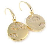 Les Trésors De Lily [H5524] - Boucles Plaqué Or 'Déesse' oro