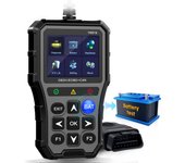 Escáner y comprobador de batería OBD2 para coche: Lector de códigos con pantalla a color, fácil configuración, borra la luz de verificación del motor - Herramienta de escaneo de diagnóstico