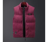 Chaleco de pana para hombre, chaleco sin mangas con cuello levantado de invierno L