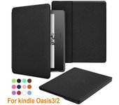 Funda Inteligente de Cuero PU Protectora con Encendido/Apagado Automático Profesional para Kindle Oasis 2/3 naranja