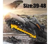 Zapatos de playa casuales de verano, zapatos de agua de moda para hombres, zapatillas de deporte de malla, zapatos impermeables para hombres, zapatos de senderismo al aire libre, zapatos casuales transpirables, zapatos de malla EUR 47 negro
