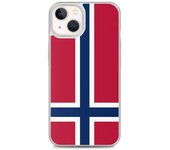 Funda iPhone - Norvège - Drapeau - Souple - Multicolore - Compatible iPhone 13