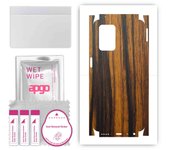 apgo Protective Skin Sticker for the back+sides compatible with Realme 8s 5G, Full Wrap Film, Foil, Vinyl - Pattern Tigerwood