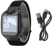 Reloj celular para niños 2G GSM, 300.000 píxeles, pantalla táctil a color de 1,54 pulgadas, 400 mAh, videollamada bidireccional SOS negro