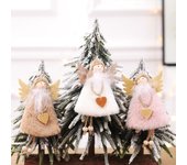 Adorno de ángel de Navidad, decoración colgante para árbol de Navidad, regalo nuevo varios colores