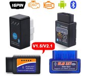 Mini ELM327 Bluetooth V1.5 V2.1 para Android Torque OBD 2 interfaz escáner ELM 327 OBDII protocolos código herramienta de diagnóstico automático