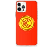 Coque iPhone - Kirguistán - Drapeau - Souple - Multicolore - Compatible iPhone 12 Pro