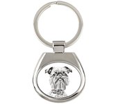 Griffon Bruxellois, Brussels Griffon - keychain with a dog, keychain with a print, personalized pendant from the Art-Dog brand plata