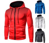 Sudaderas para Hombre con Bolsillos con Cremallera, Chándal Fino de Color sólido, Chándal Informal con Capucha para Exteriores, Chaqueta de Manga Larga, Abrigos XXXL blanco