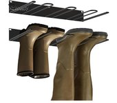 Estante para botas montado en la pared, colgador de almacenamiento para botas altas, botas de vaquero, botas de trabajo, soporte para botas colgante de metal resistente para entrada y garaje 1pc negro
