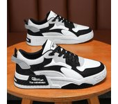 Nuevos zapatos deportivos de plataforma cómodos para hombre, zapatos vulcanizados con cordones a la moda, zapatillas casuales blancas, zapatillas 39