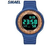 SMAEL Hombres Relojes Digital 50M Impermeable Deportes Relojes de pulsera Cronómetro Reloj despertador Masculino Auto Fecha 1925 Reloj Digital Militar NO Package oro