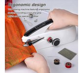 Máquina de coser portátil alimentada por batería, dispositivo de costura rápida USB eléctrico, costura para el hogar, máquinas de tela de viaje artesanales