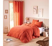 Parure de couette  Noah  Gaze de Coton 240 x 220 pour lit 2 Places 140 à 160 cm - Gaze de coton Terracotta