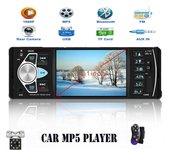 Icreative 4022D Radios de coche 1 Din 4,1 pulgadas Audio estéreo Bluetooth Receptor FM Soporte USB Cámara de visión trasera y control del volante without camera